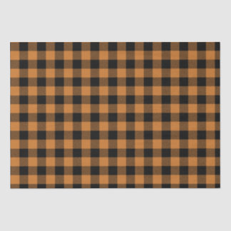lumberjack orange and black checkers tissue paper