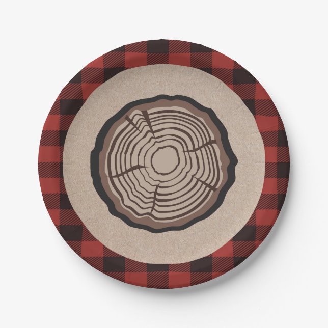 Lumberjack Paper Plate Stump Design (Front)