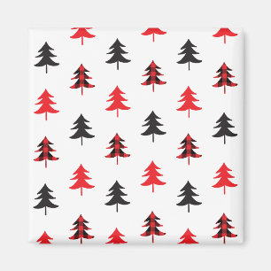 Lumberjack Pattern Cute Christmas Pattern Magnet