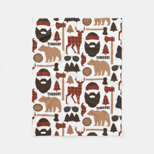 Lumberjack Pattern Fleece Blanket