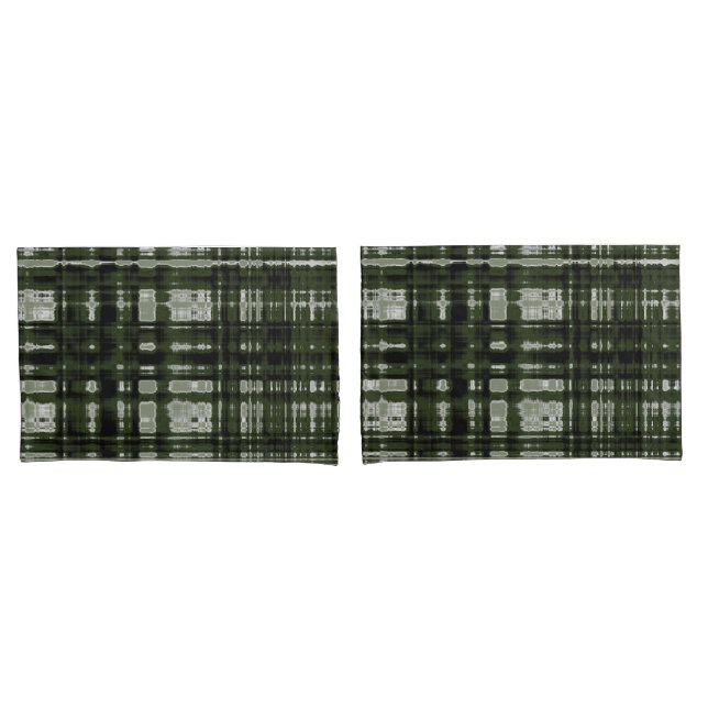 Lumberjack Plaid Drk Olive Design Pillowcase (Front-Set)