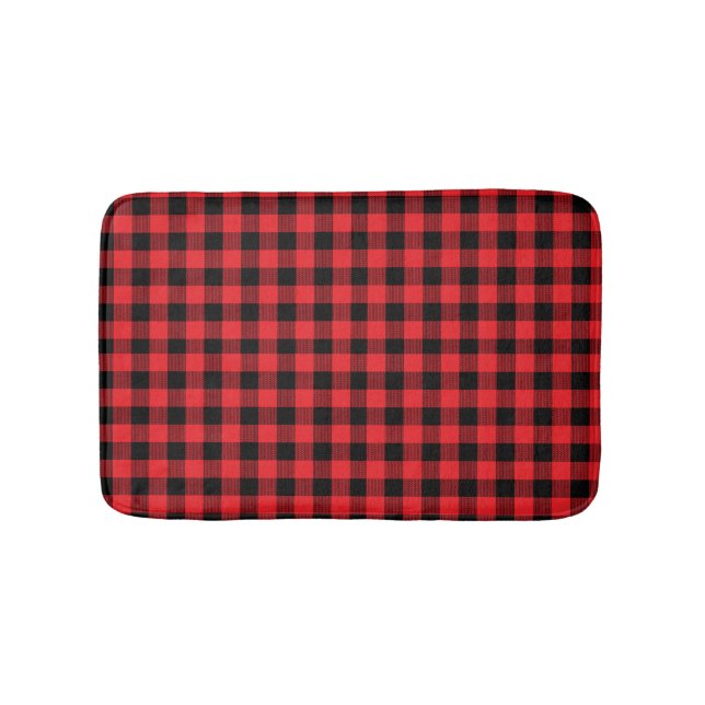 Lumberjack Plaid Seamless Pattern  Bath Mat (Front)