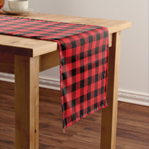 Lumberjack Plaid Seamless Pattern Short Table Runner