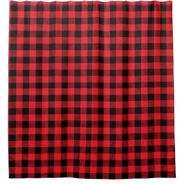 Lumberjack Plaid Seamless Pattern  Shower Curtain (Front)