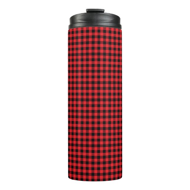 Lumberjack Plaid Seamless Pattern  Thermal Tumbler (Front)