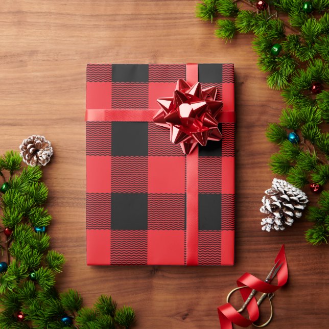 Lumberjack Plaid Seamless Pattern  Wrapping Paper (Holiday Gift)