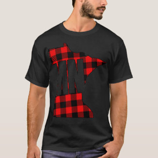 Lumberjack Red Plaid (Buffalo Plaid) Minnesota MN  T-Shirt