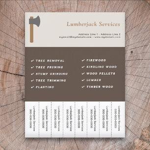 Lumberjack Services Tear Off Strips Flyer