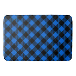Lumberjack Style - blue fabric + your ideas Bath Mat
