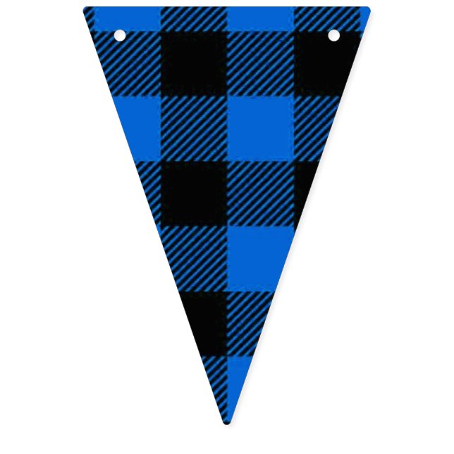 Lumberjack Style - blue fabric + your ideas Bunting (First Flag)
