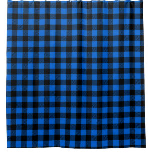 Lumberjack Style - blue fabric + your ideas Shower Curtain