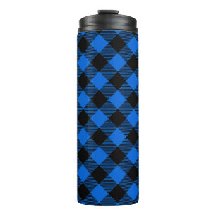 Lumberjack Style - blue fabric + your ideas Thermal Tumbler