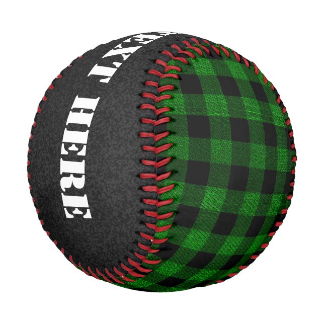 Lumberjack Style - green fabric + your ideas Baseball (Angled)