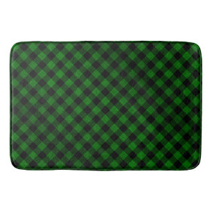 Lumberjack Style - green fabric + your ideas Bath Mat