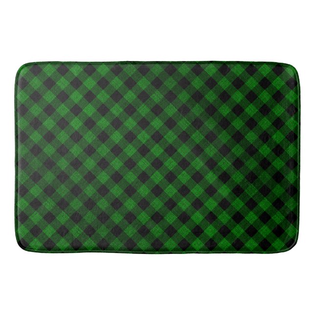 Lumberjack Style - green fabric + your ideas Bath Mat (Front)