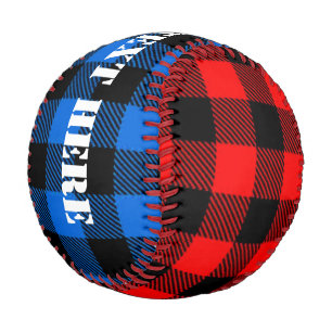 Lumberjack Style - red & blue fabric + your ideas Baseball
