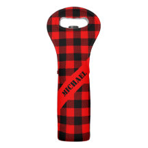 Lumberjack Style - red fabric + your name