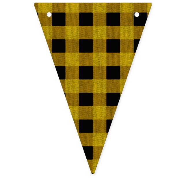Lumberjack Style - yellow fabric + your ideas Bunting (First Flag)