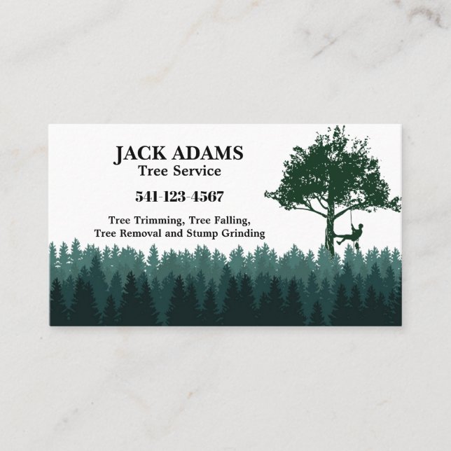 Lumberjack Tree Service Business Card (Front)