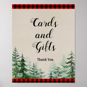 Lumberjack Watercolor Cards and Gifts Sign