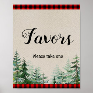 Lumberjack Watercolor Favour Sign