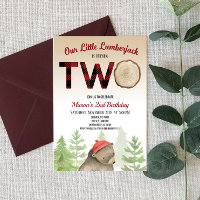 Lumberjack Woodland Forest Bear 2nd Birthday Party