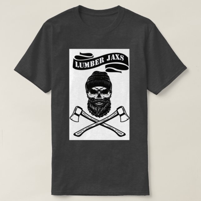 LumberJaxs Axes Throwing bearded skull T-Shirt (Design Front)