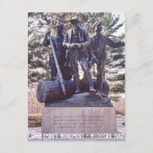 Lumberman's Monument Michigan Postcard