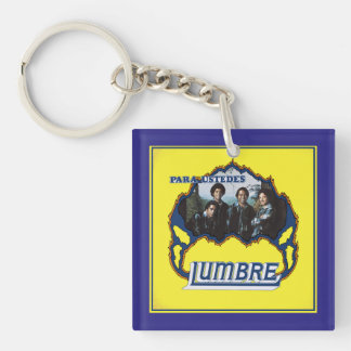 Lumbre Heart (double-sided) Square, Acrylic Key Ring