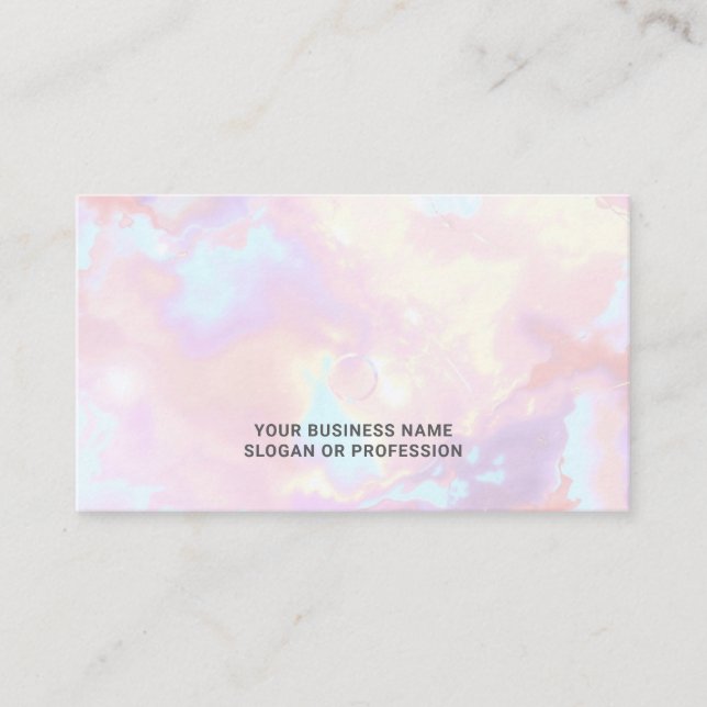 Lumina Opal  | Pearlescent Professional Logo Business Card (Front)