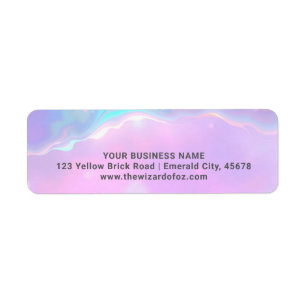 Lumina Opal    Rainbow Return Address Label