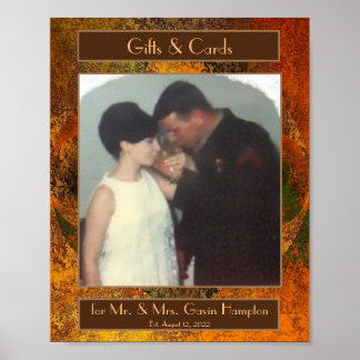 "Luminaries" Fall Wedding Gift Table Poster 