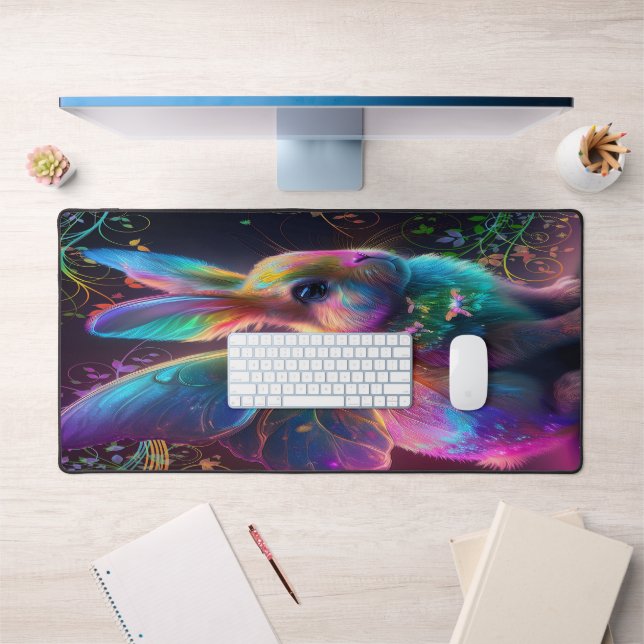 Luminescent Bunny Desk Mat (Office 1)