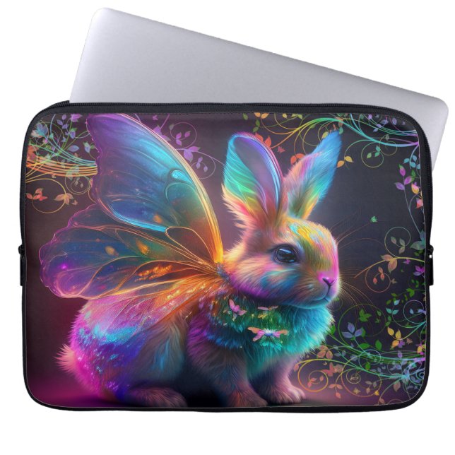 Luminescent Bunny Laptop Sleeve (Front)