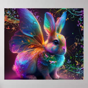 Luminescent Bunny Poster