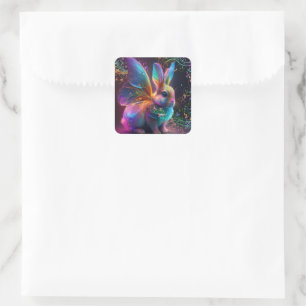 Luminescent Bunny Square Sticker