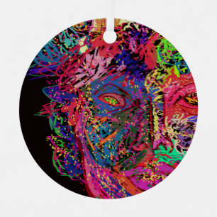 Luminescent Female Silhouette Metal Ornament