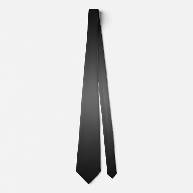 Luminescent Grey Gradient Ombre Neck Tie (Front)