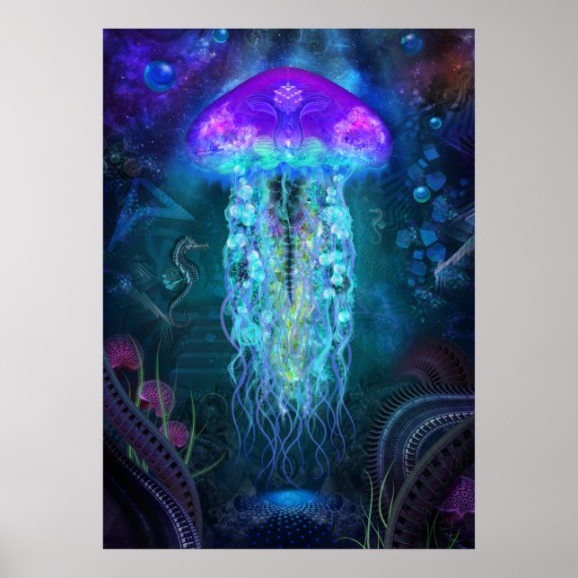 Luminescent Jellyfish Poster (Front)