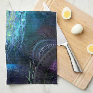 Luminescent Jellyfish Tea Towel