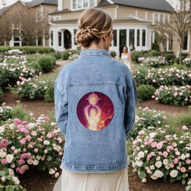 Luminescent Resilience Purple Denim Jacket (Wedding Back)