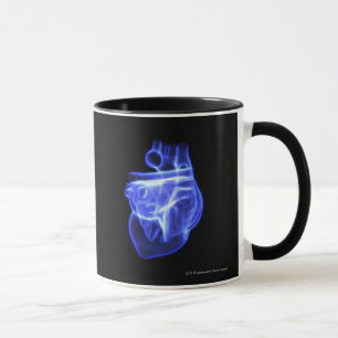 Luminescent view of the human heart mug