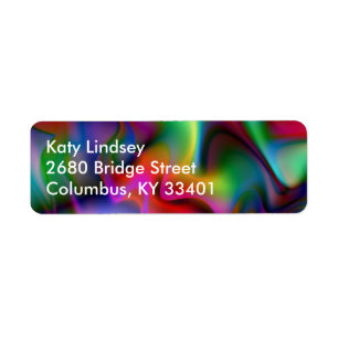 Luminous 4 Abstract Fractal Geek Art Return Address Label