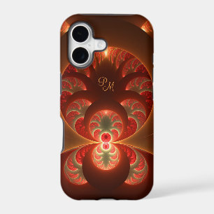 Luminous abstract modern Fractal Art Monogram
