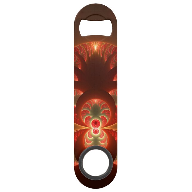 Luminous abstract modern orange red Fractal (Front)