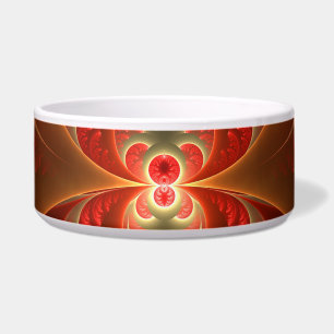 Luminous abstract modern orange red Fractal