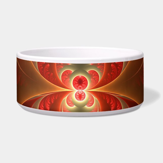 Luminous abstract modern orange red Fractal (Front)