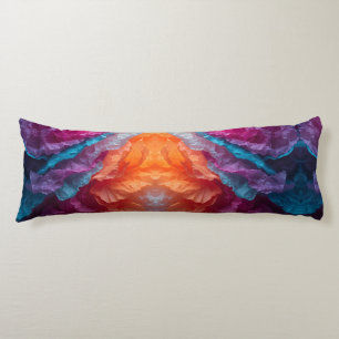 Luminous Abstract Tissue Paper Layers Body Cushion