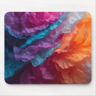 Luminous Abstract Tissue Paper Layers Mouse Pad