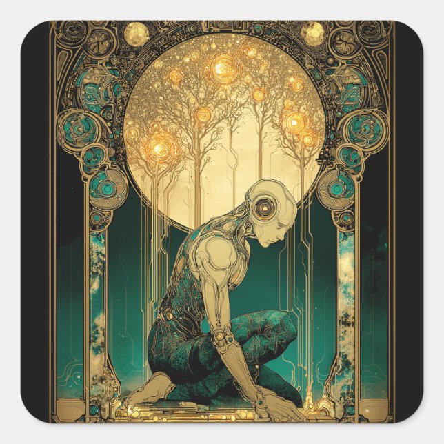 Luminous Ascension Square Sticker (Front)